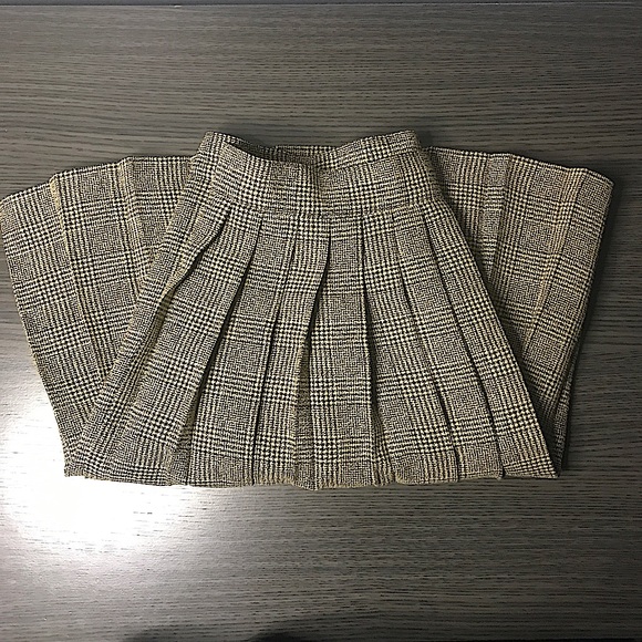 Andrea De Buli Faux Tweed Dark Academia Pleated Skirt Woman’s Size 42 US Size L - Picture 4 of 5